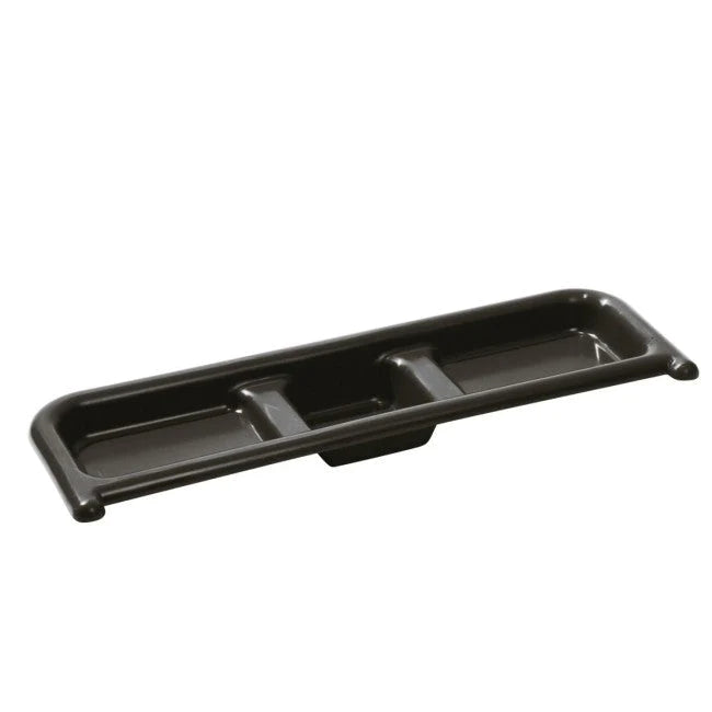 Plant tray with removable shelf, black plastic