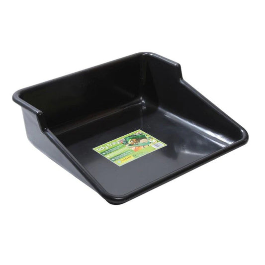 Plant tray with removable shelf, black plastic