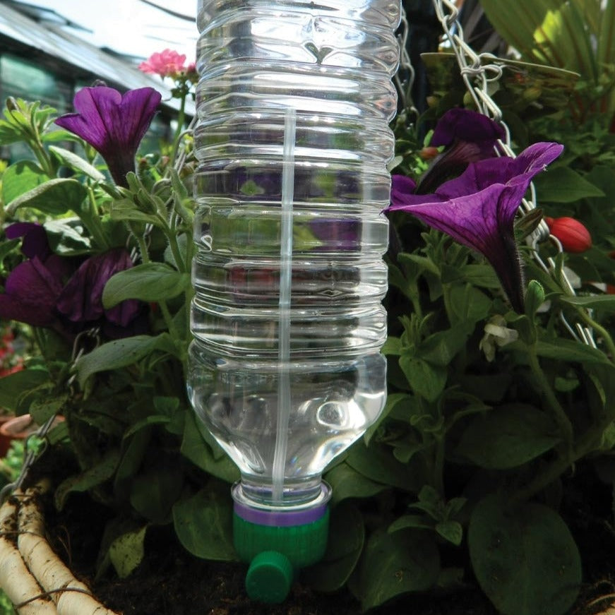 Self-watering spout for plastic bottles, pack of 4